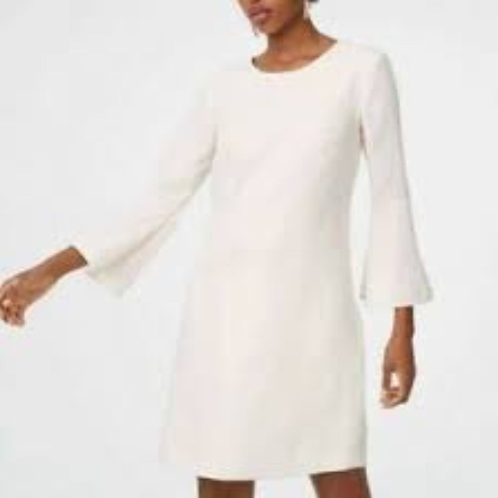Club Monaco Ivory White Belle Sleeve Larchye Dress